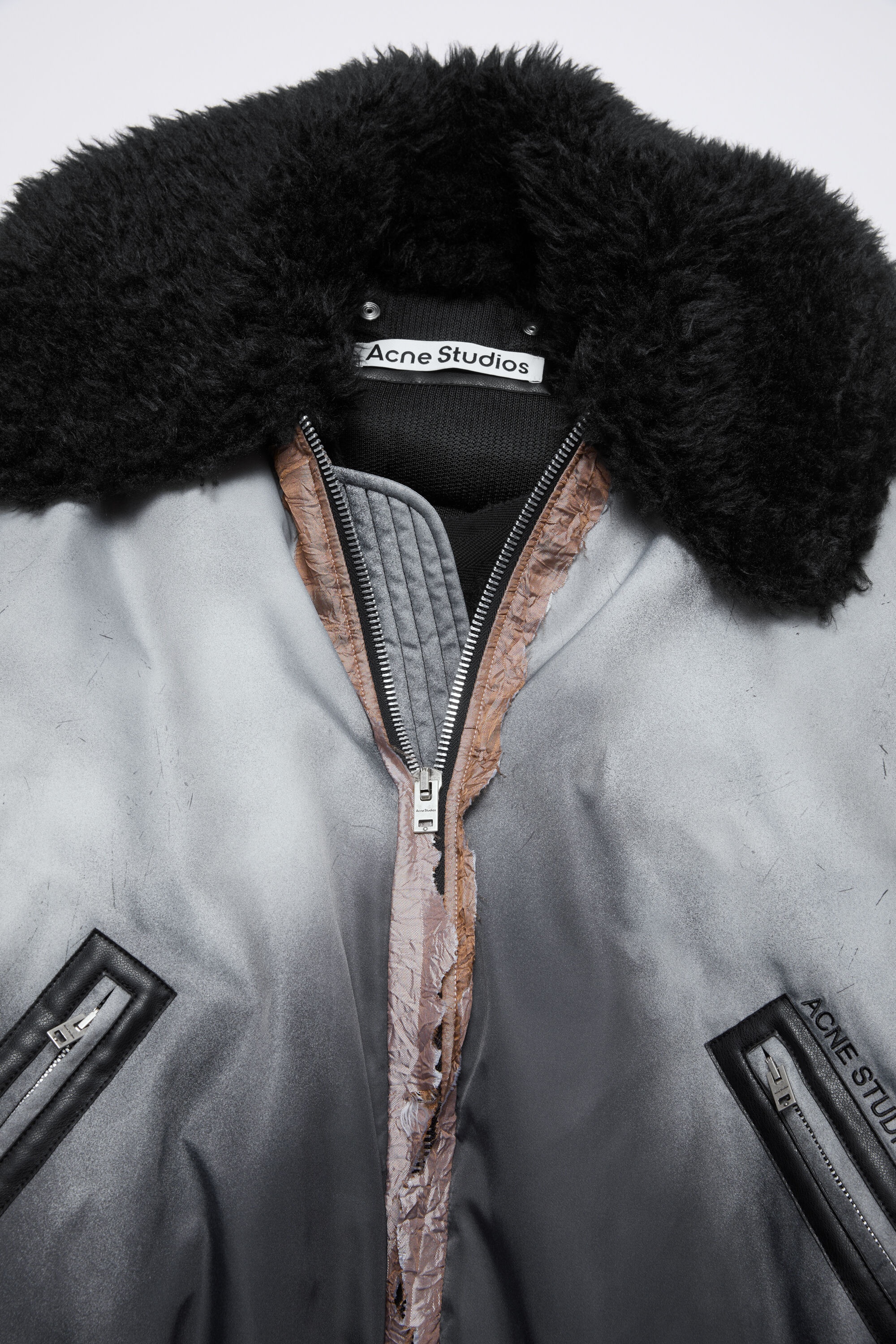 Bomber layered coat - Faded black - 7