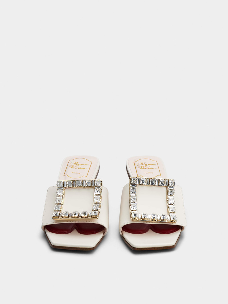 Love Rhinestone Buckle Mules in Leather 7