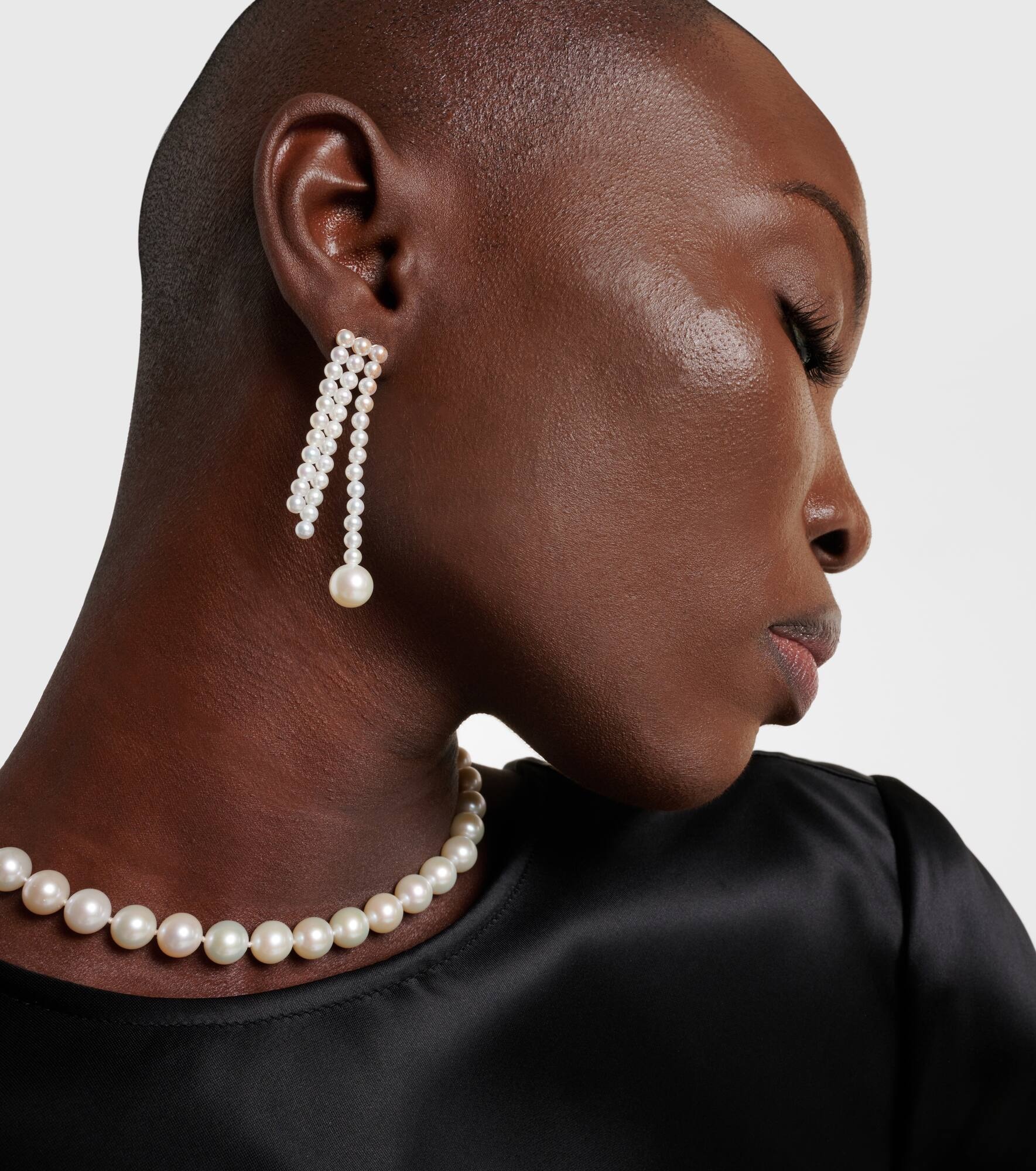La Valse 14kt gold earrings with pearls - 3