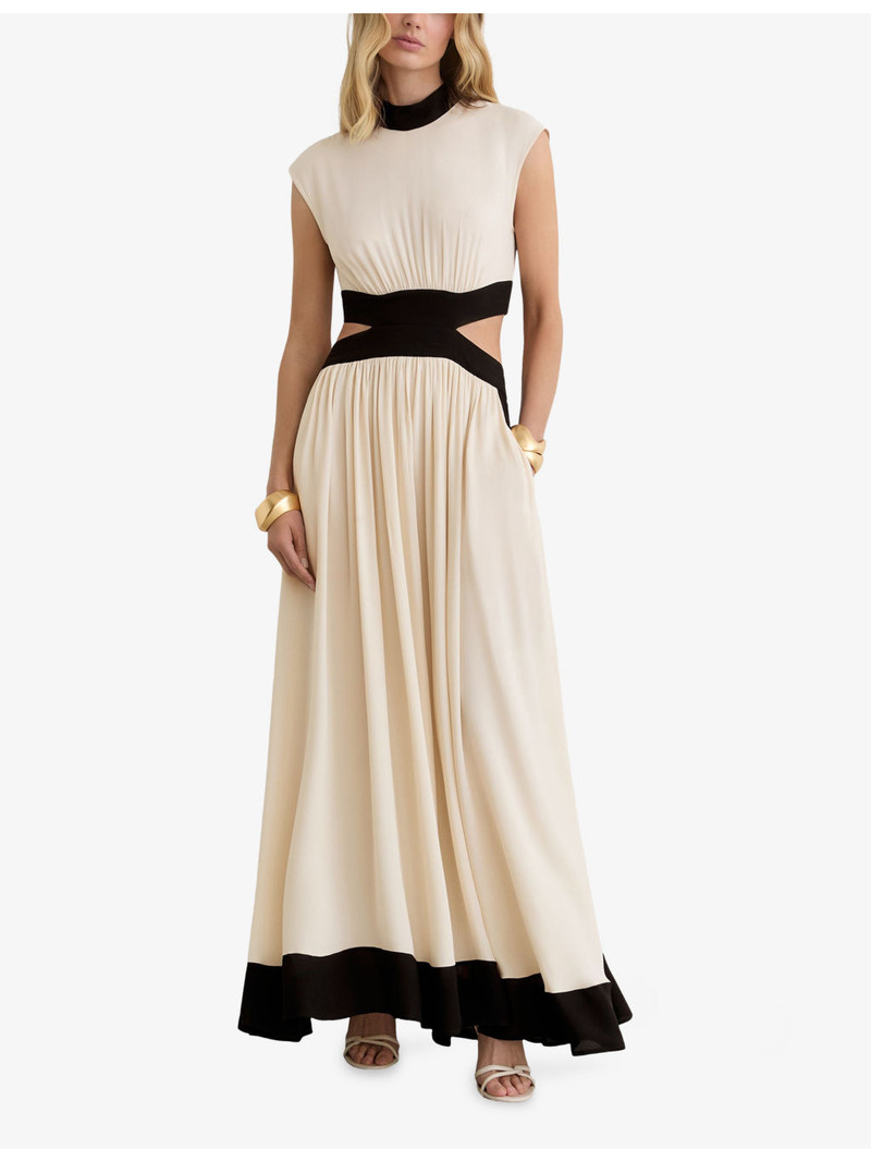 REISS Keeley Cut-Out Woven Maxi Dress outlook
