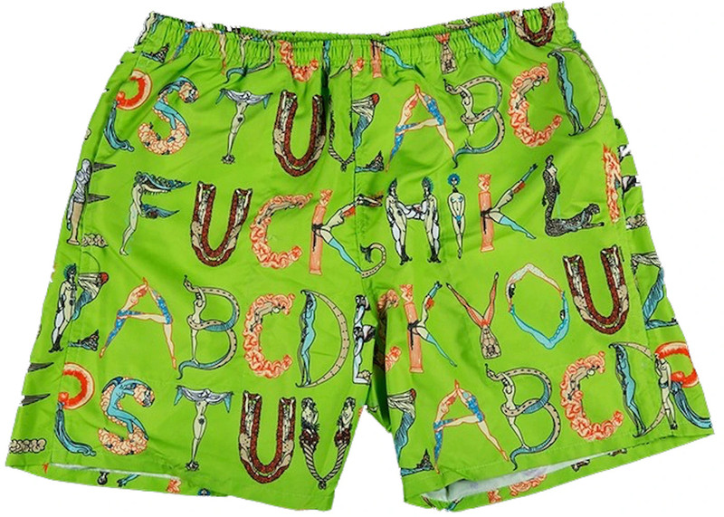 Supreme Alphabet Water Short Lime 1