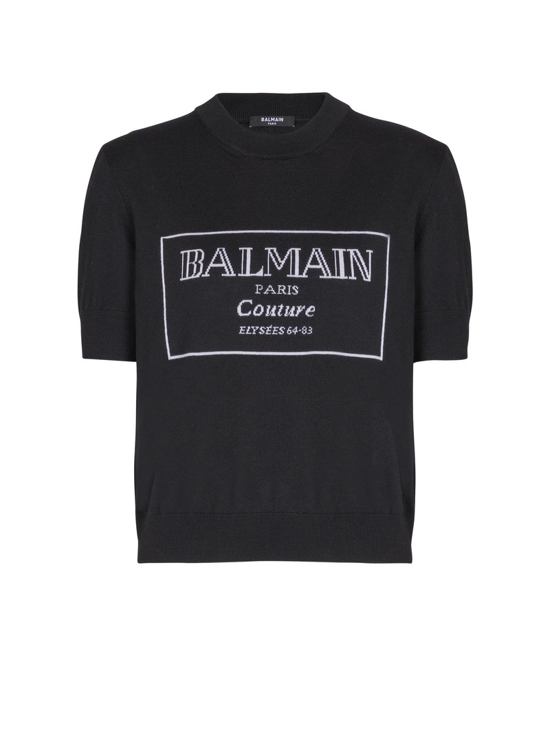 Balmain Couture two-tone knit top 1