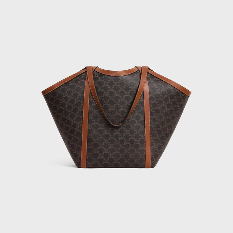 LARGE CABAS IN Triomphe canvas and calfskin 1