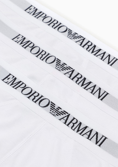 EMPORIO ARMANI Three-pack of briefs with logo waistband outlook