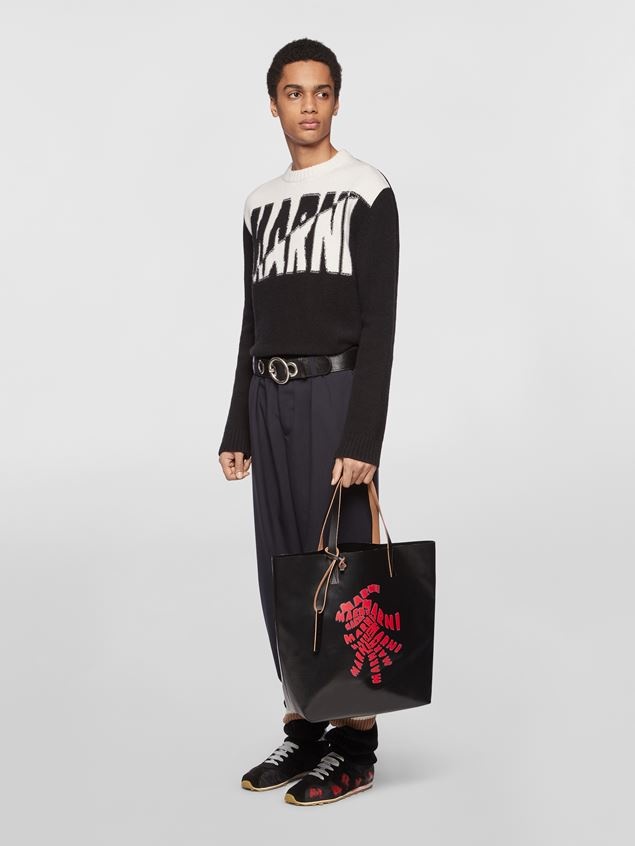 NORTH-SOUTH TRIBECA PVC SPIN PRINTED SHOPPING BAG - 2