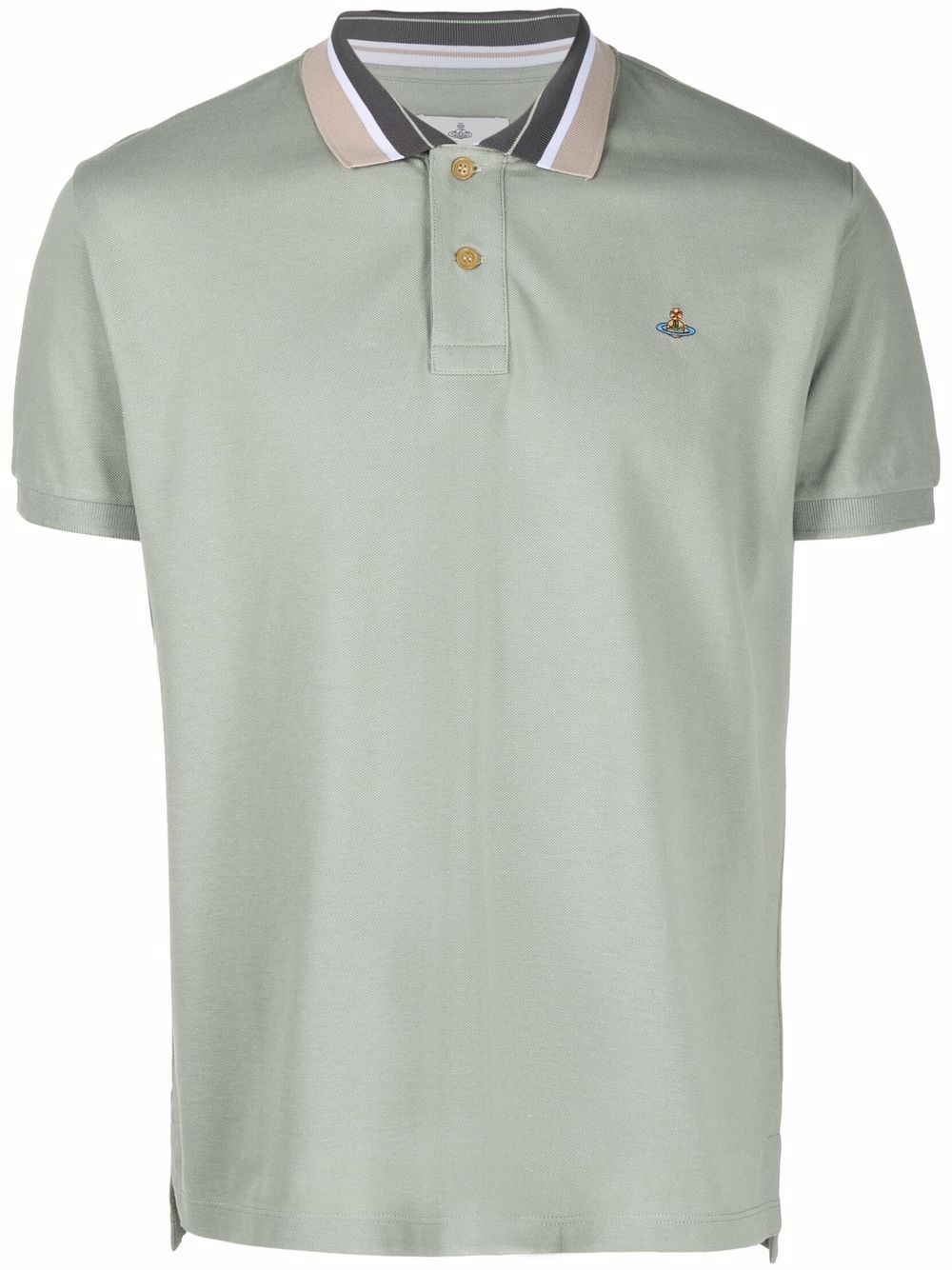 embroidered-orb polo shirt - 1