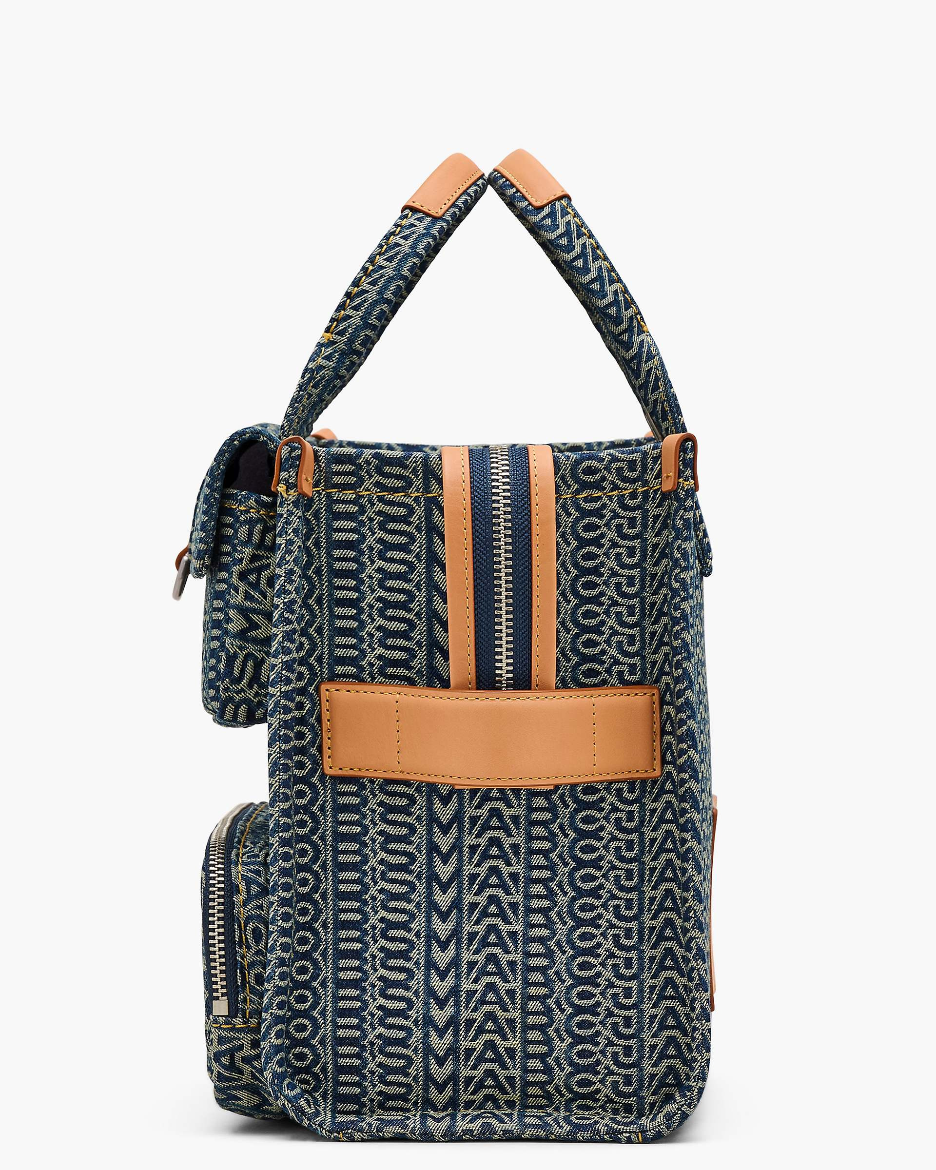 THE CARGO MONOGRAM DENIM MEDIUM TOTE BAG - 5
