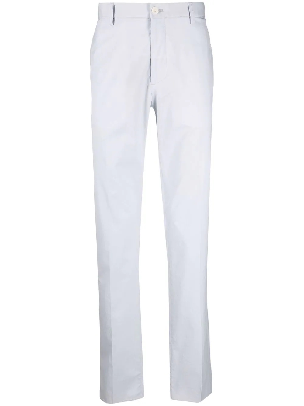 pressed-crease cotton tailored trousers - 1