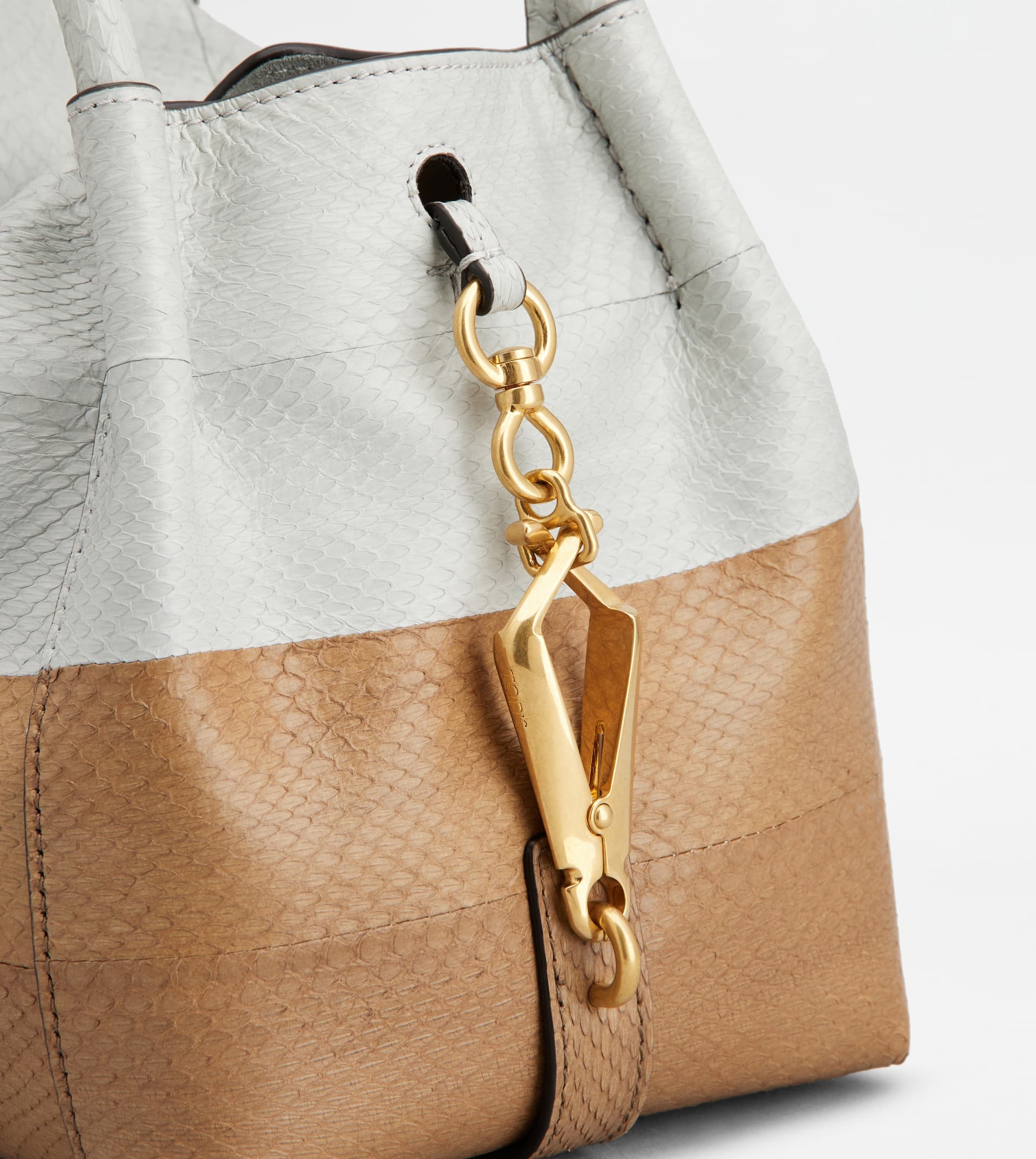 SATCHEL IN REPTILE MINI - GREY, BROWN - 7