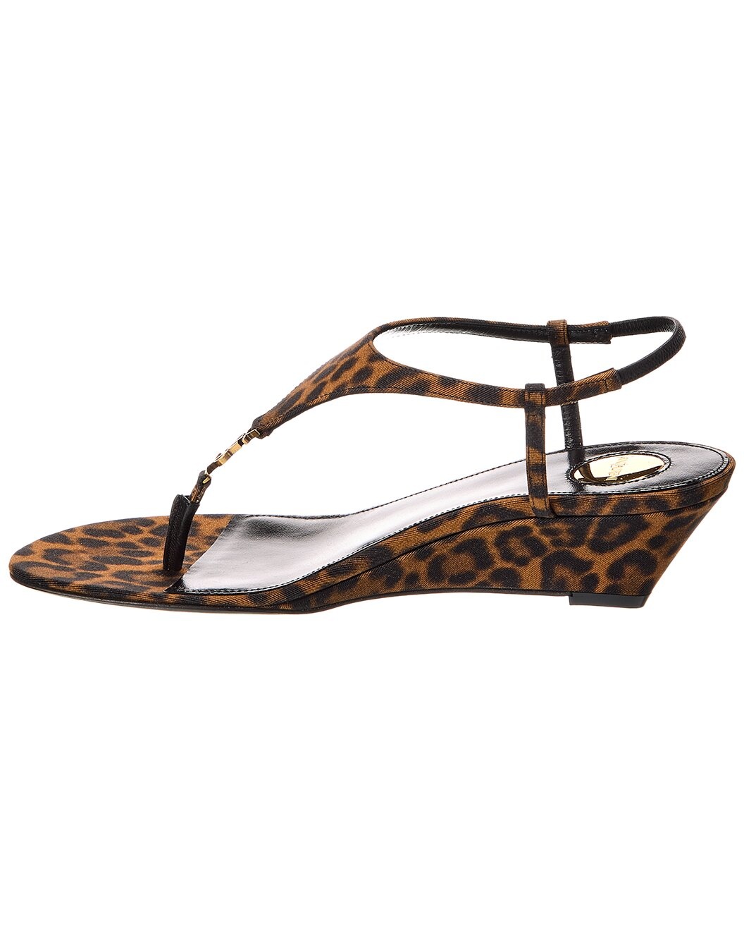 Saint Laurent Cassandra Grosgrain Wedge Sandal - 2