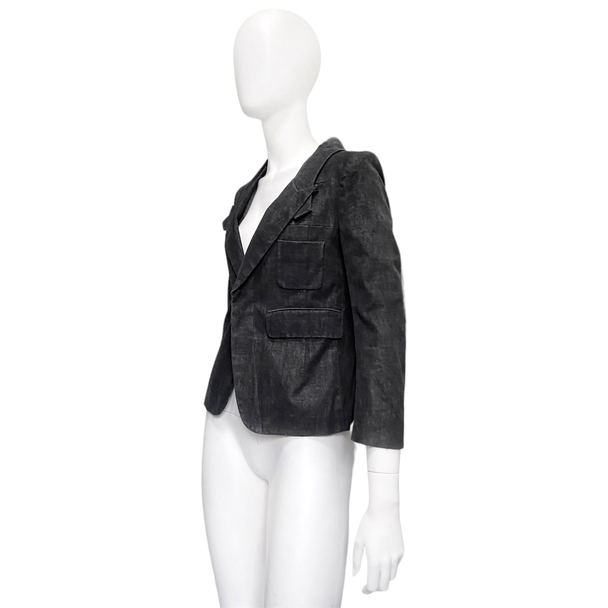 Undercover aw08 indigo dyed double lapel blazer 1 - 4