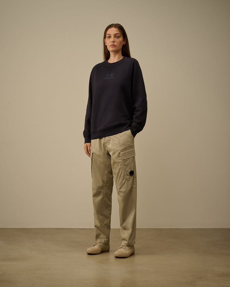 Stretch Sateen Loose Cargo Pants 7
