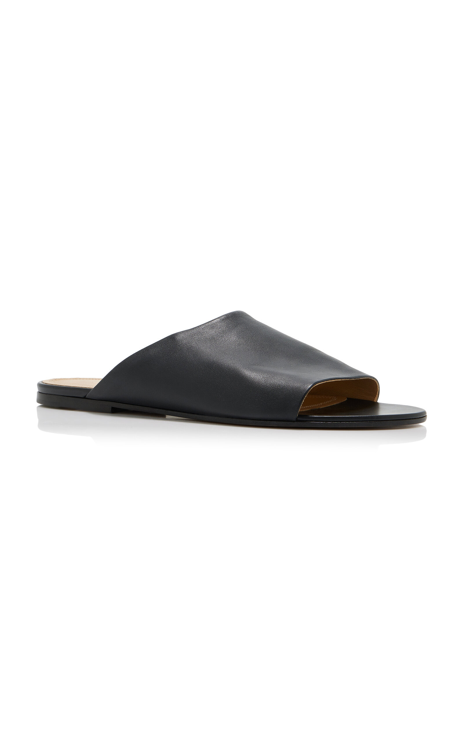 Signum Leather Slide Sandals black - 4