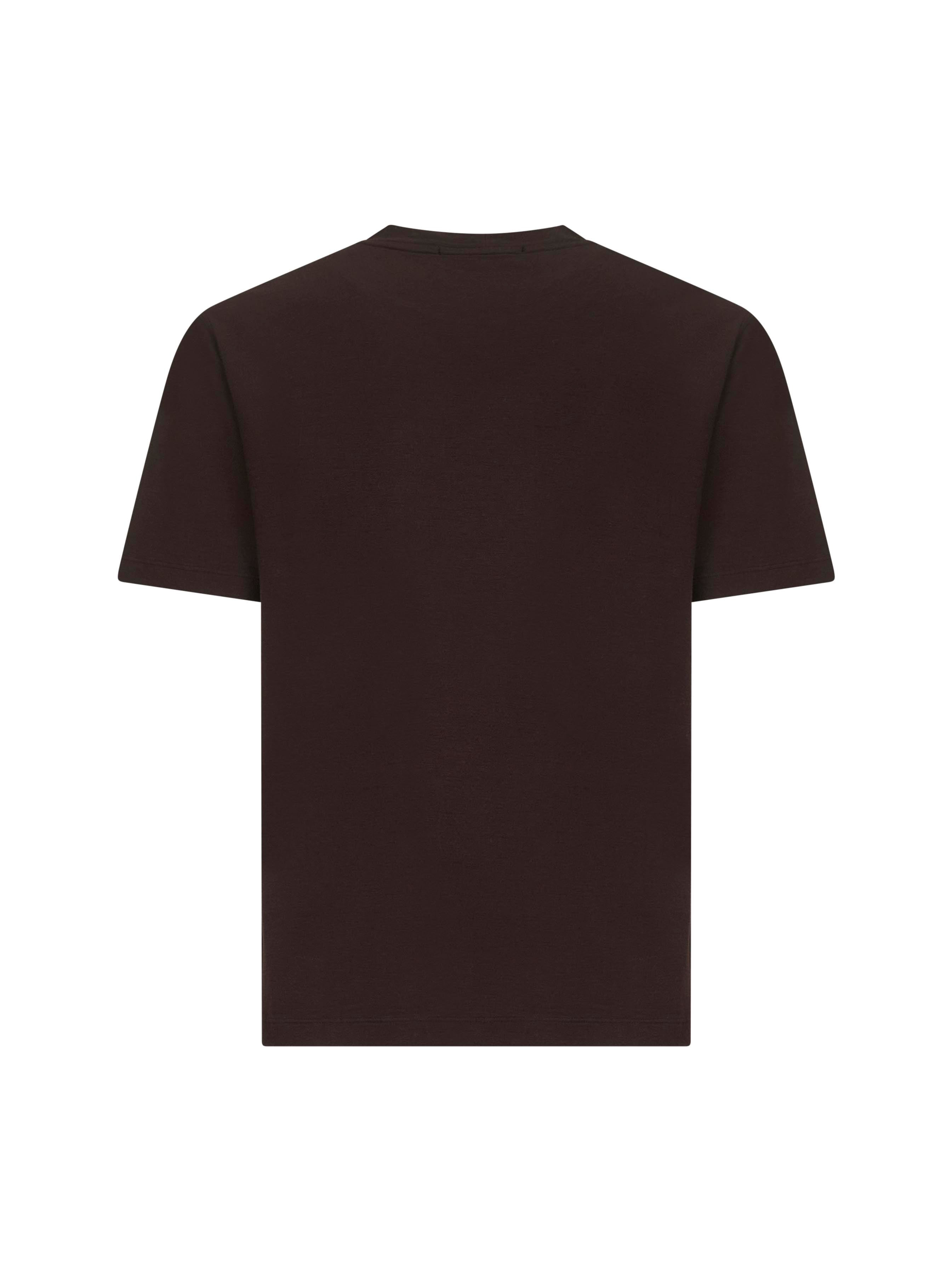 Brown crepe cotton jersey Ghost T-shirt - 2