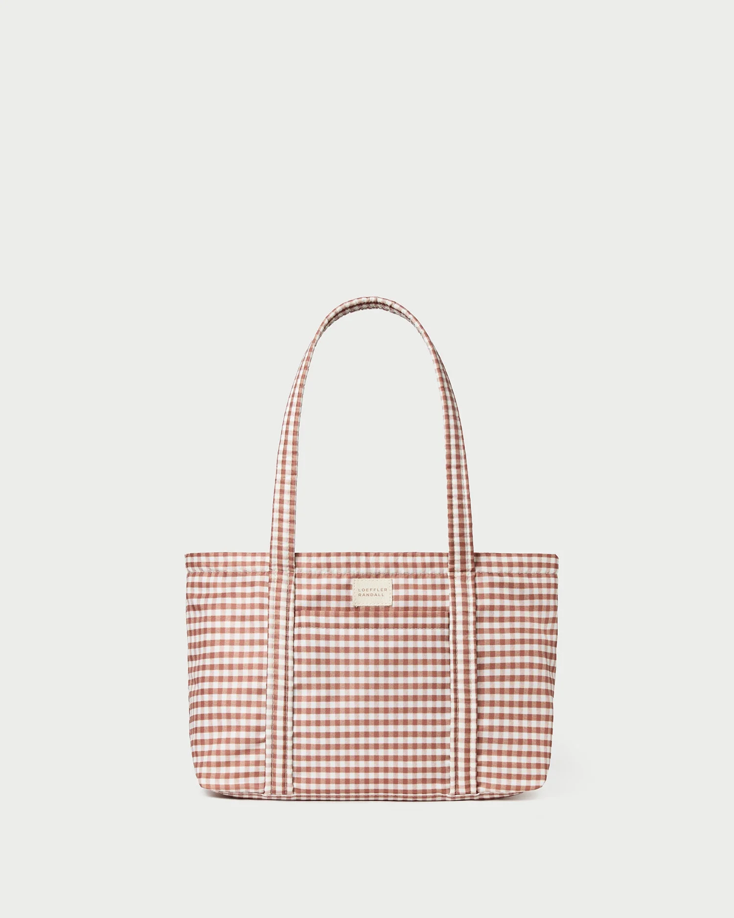 Lyla Brown Gingham Essential Tote - 1