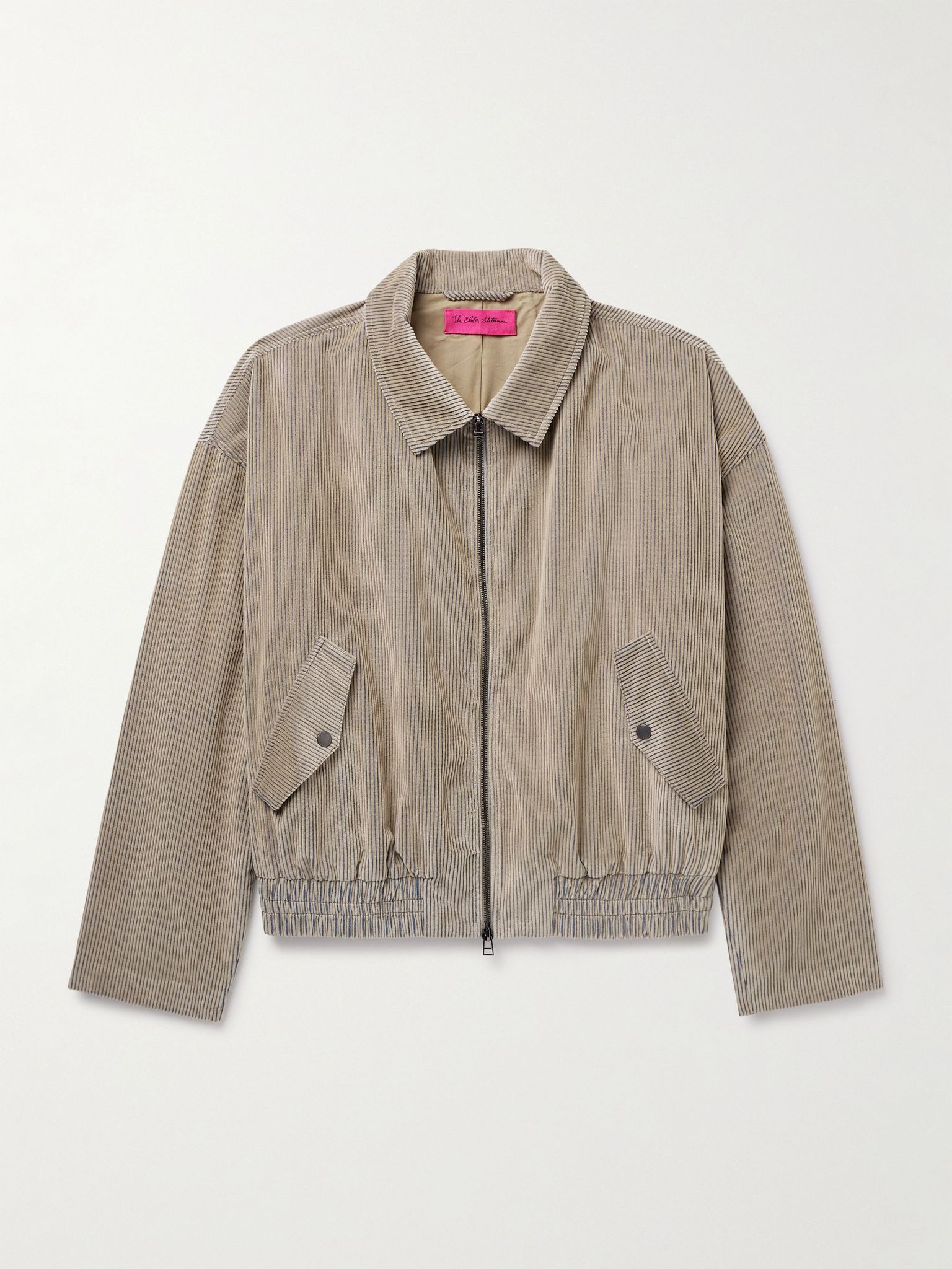 Cotton-Corduroy Blouson Jacket Gray - 1