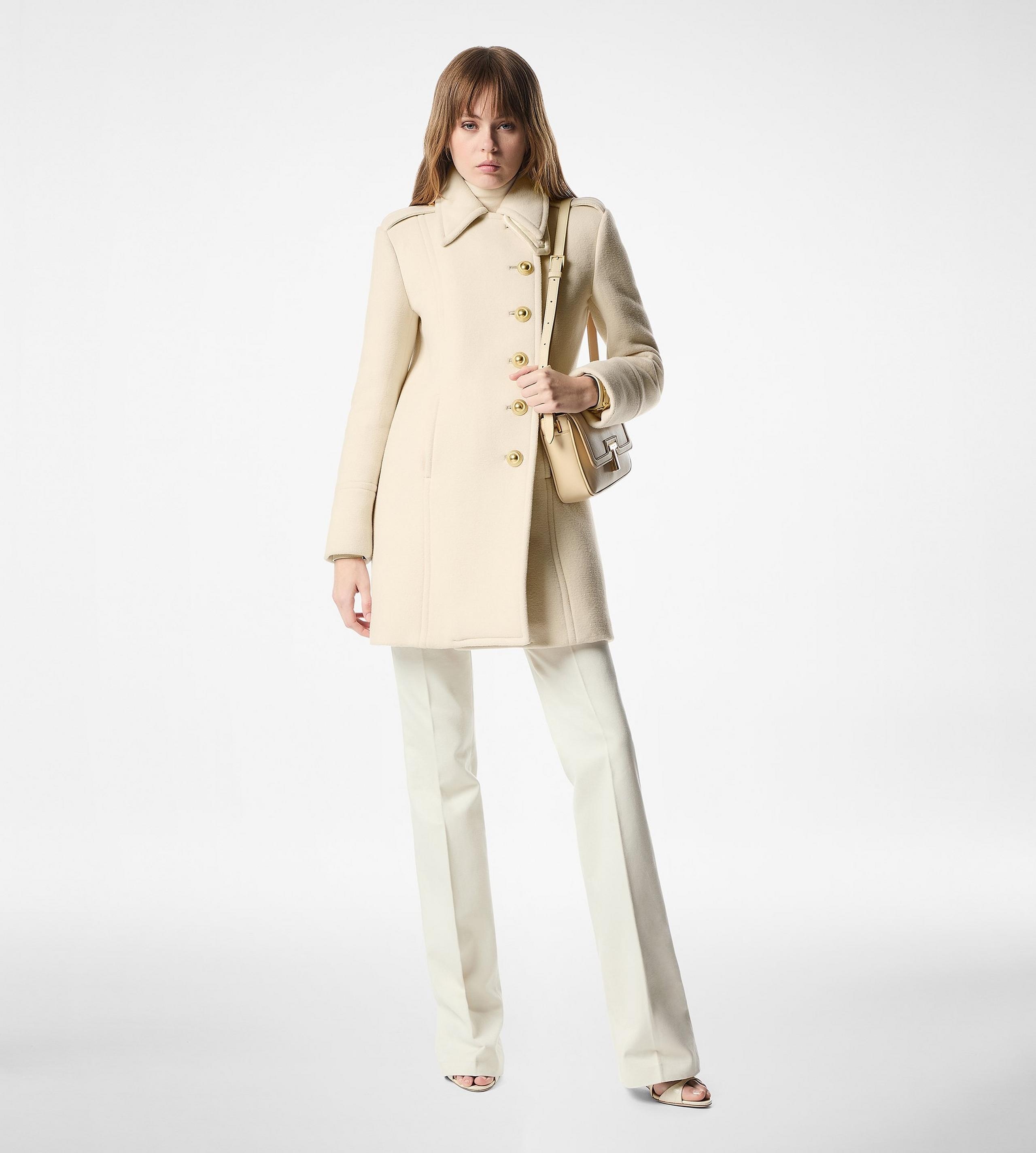 WOOL CASHMERE DUFFLE ASYMMETRIC PEACOAT - 2