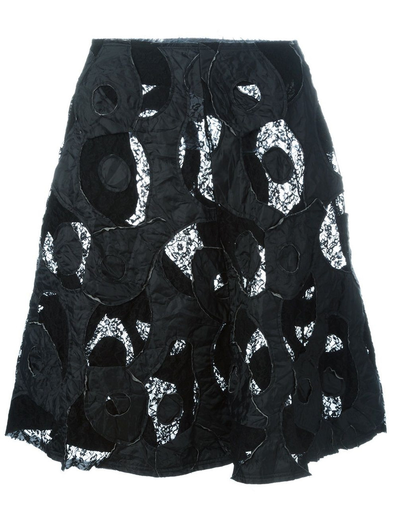 appliqué detail lace skirt 1