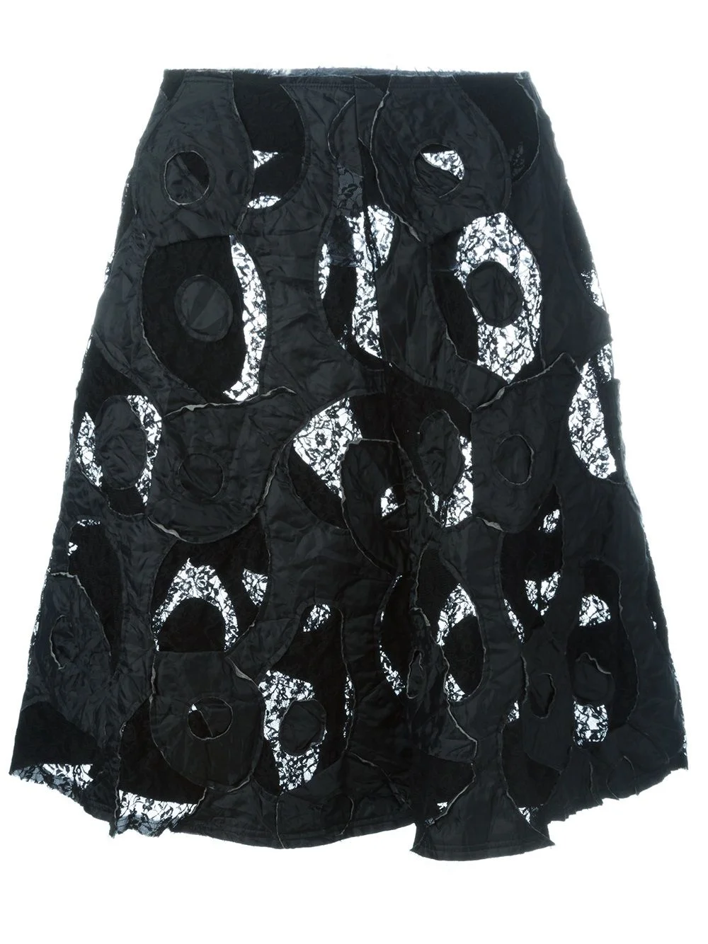 appliqué detail lace skirt - 1