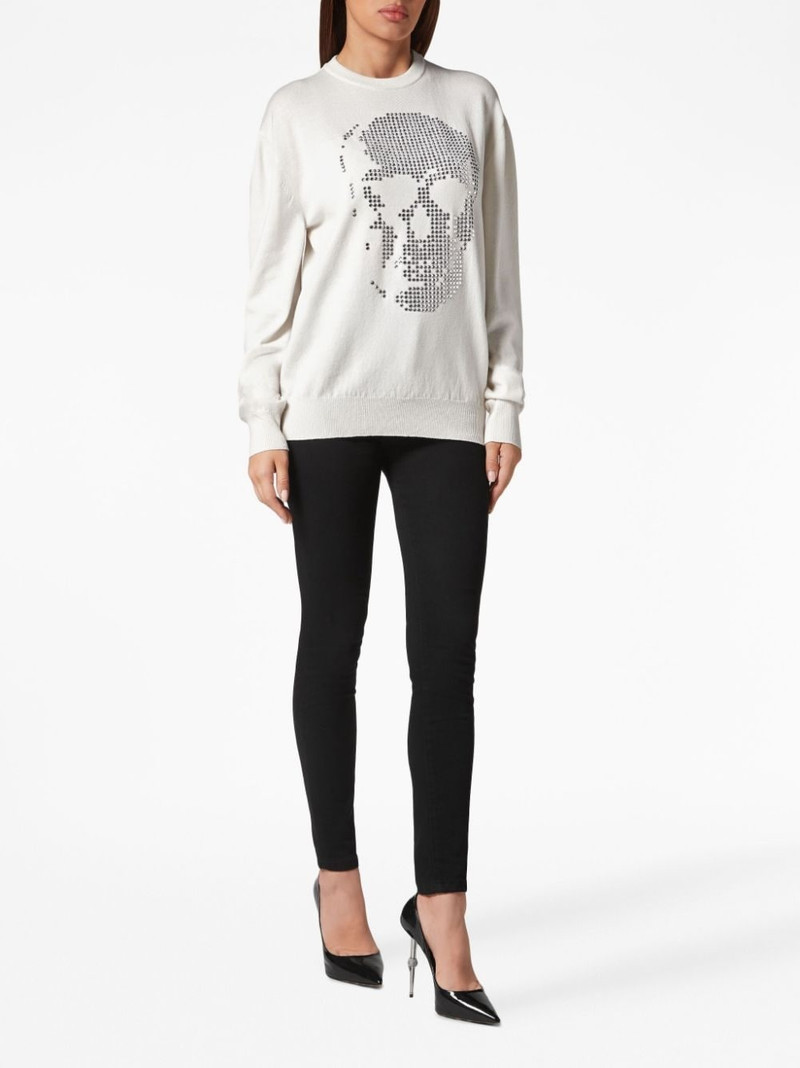 PHILIPP PLEIN skull-motif crystal-embellished sweatshirt outlook
