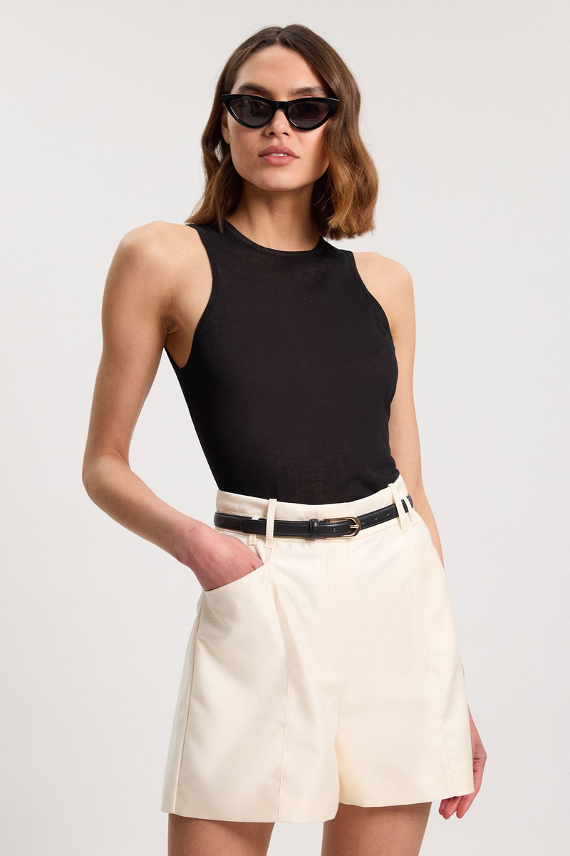 Tailored Satin Shorts 1