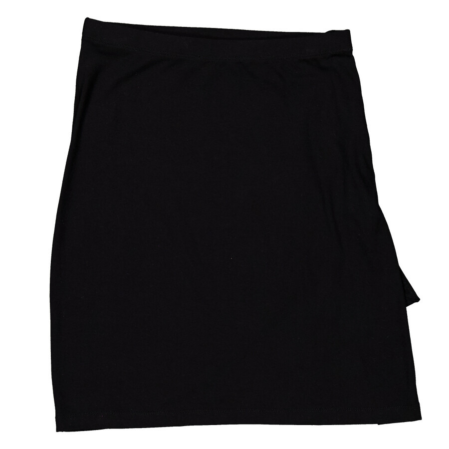 Rabanne Ladies Black Ruched-Detail Asymmetric Miniskirt - 7