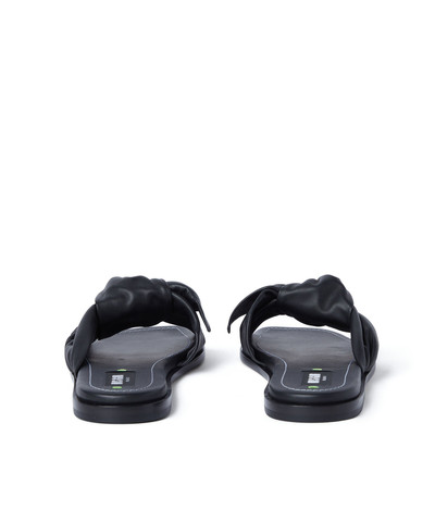 MSGM Nappa leather slippers with knotted band outlook