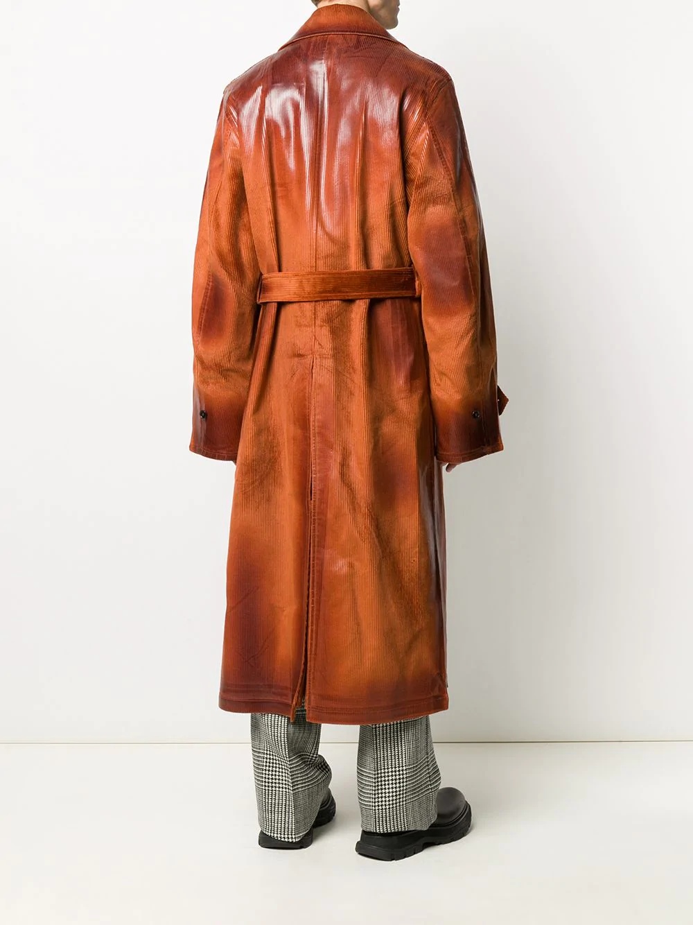 heavy waxed corduroy coat - 4