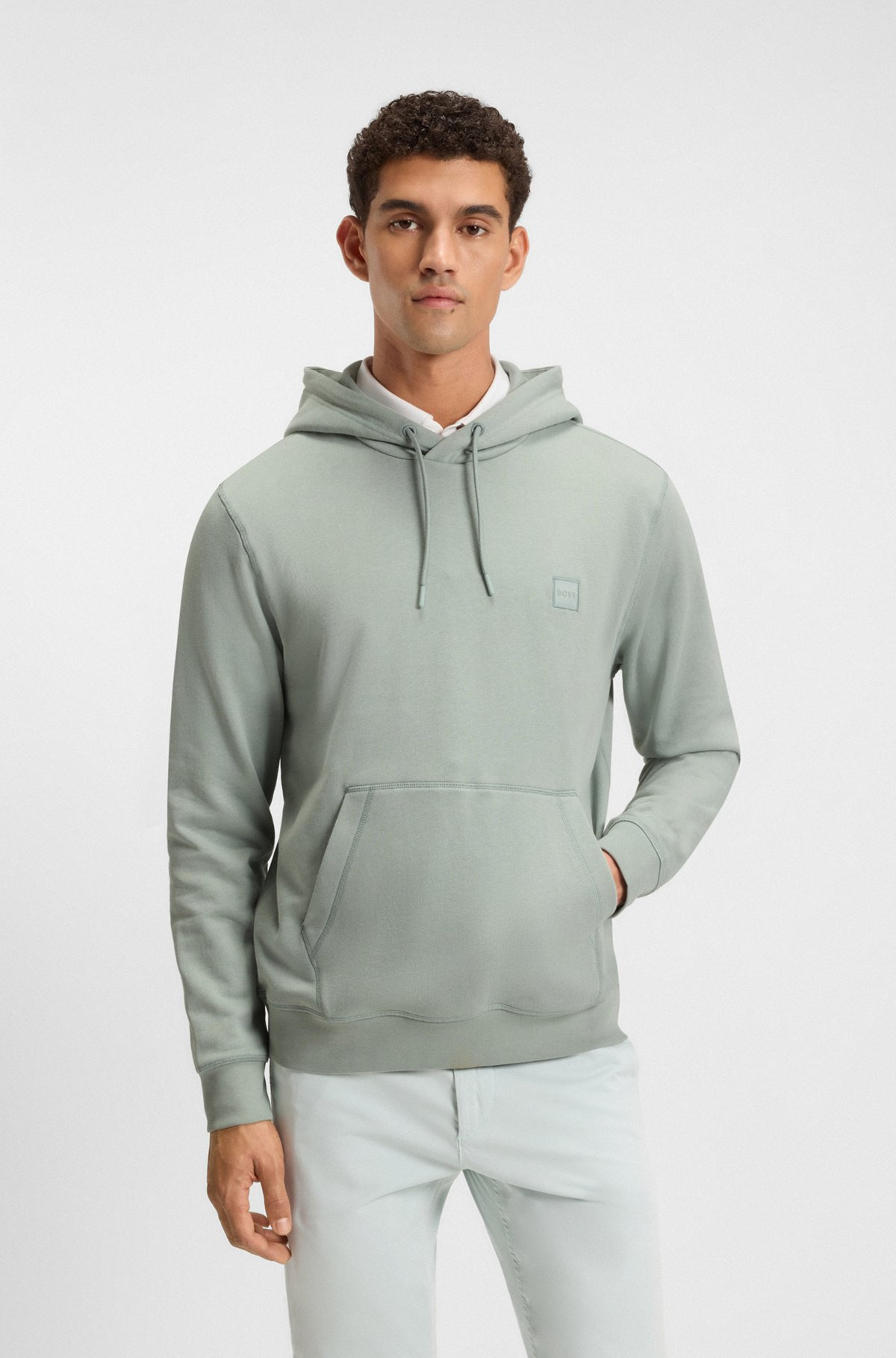 COTTON-TERRY HOODIE WITH LOGO PATCH - 2