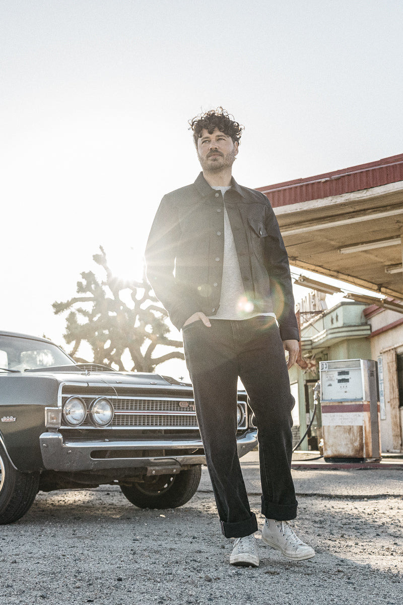 HIROSHI KATO The Blade - Coated Black Raw 14oz Selvedge outlook