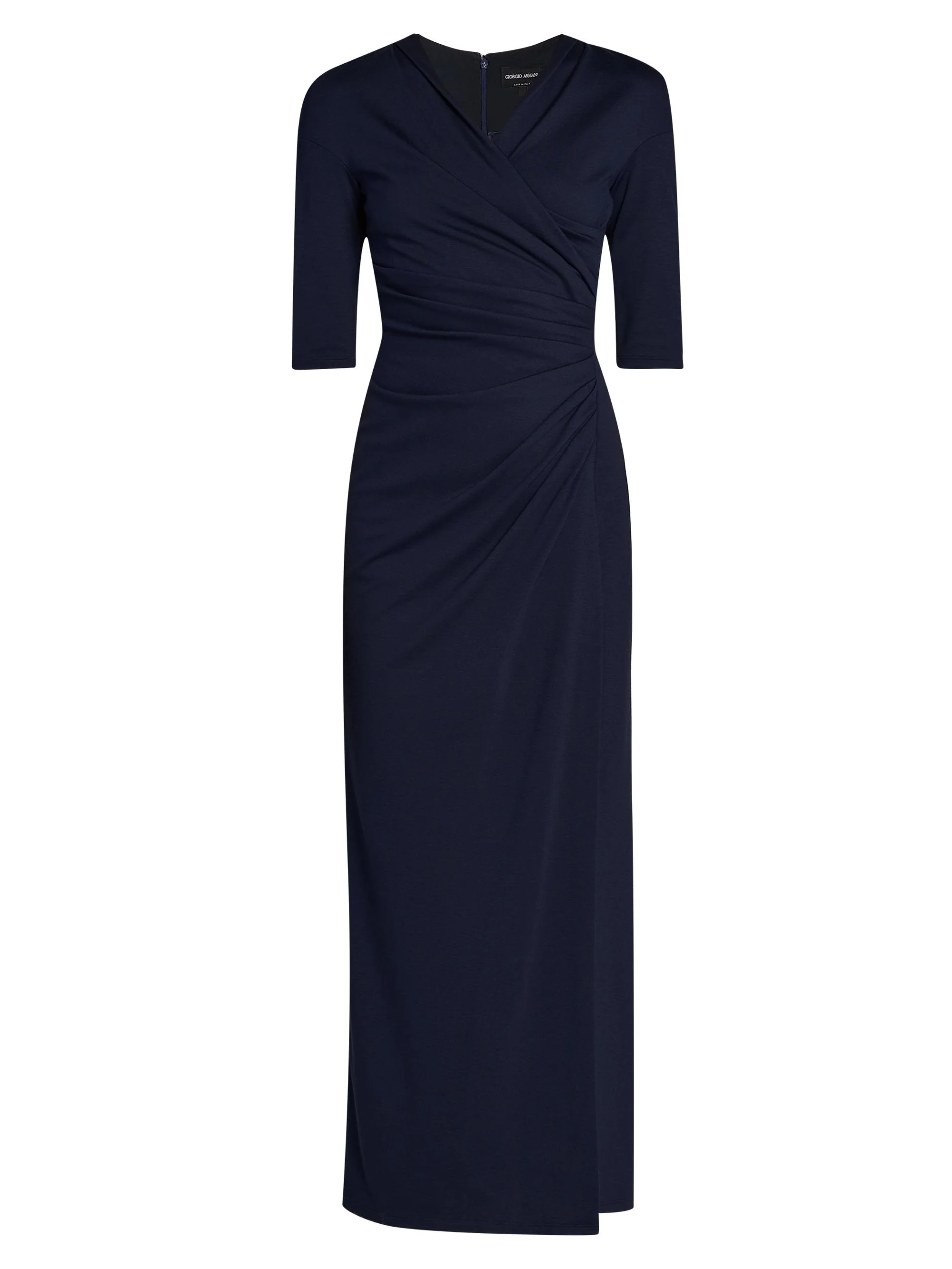 Women's Ruched Midi-Dress - Blue - 1