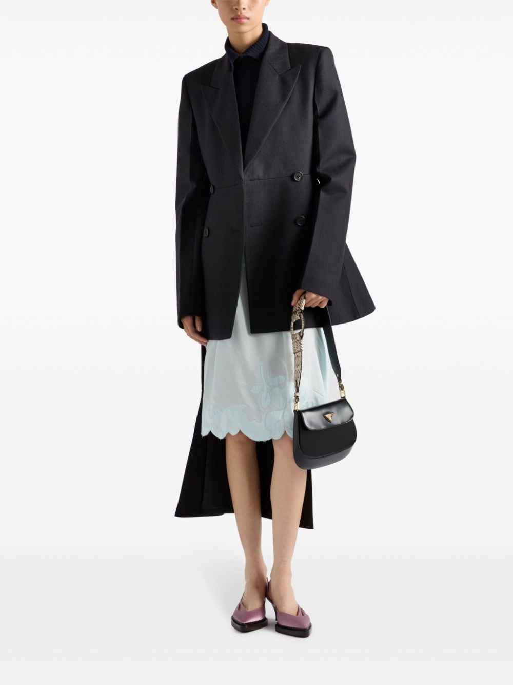 embroidered silk skirt - 2