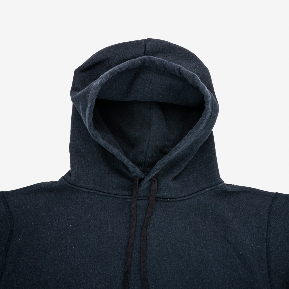 IHSW-HAM-BLK 14oz Ultra Heavyweight "Iron Heart Hamburg" Hooded Sweat – Vintage Black - 7