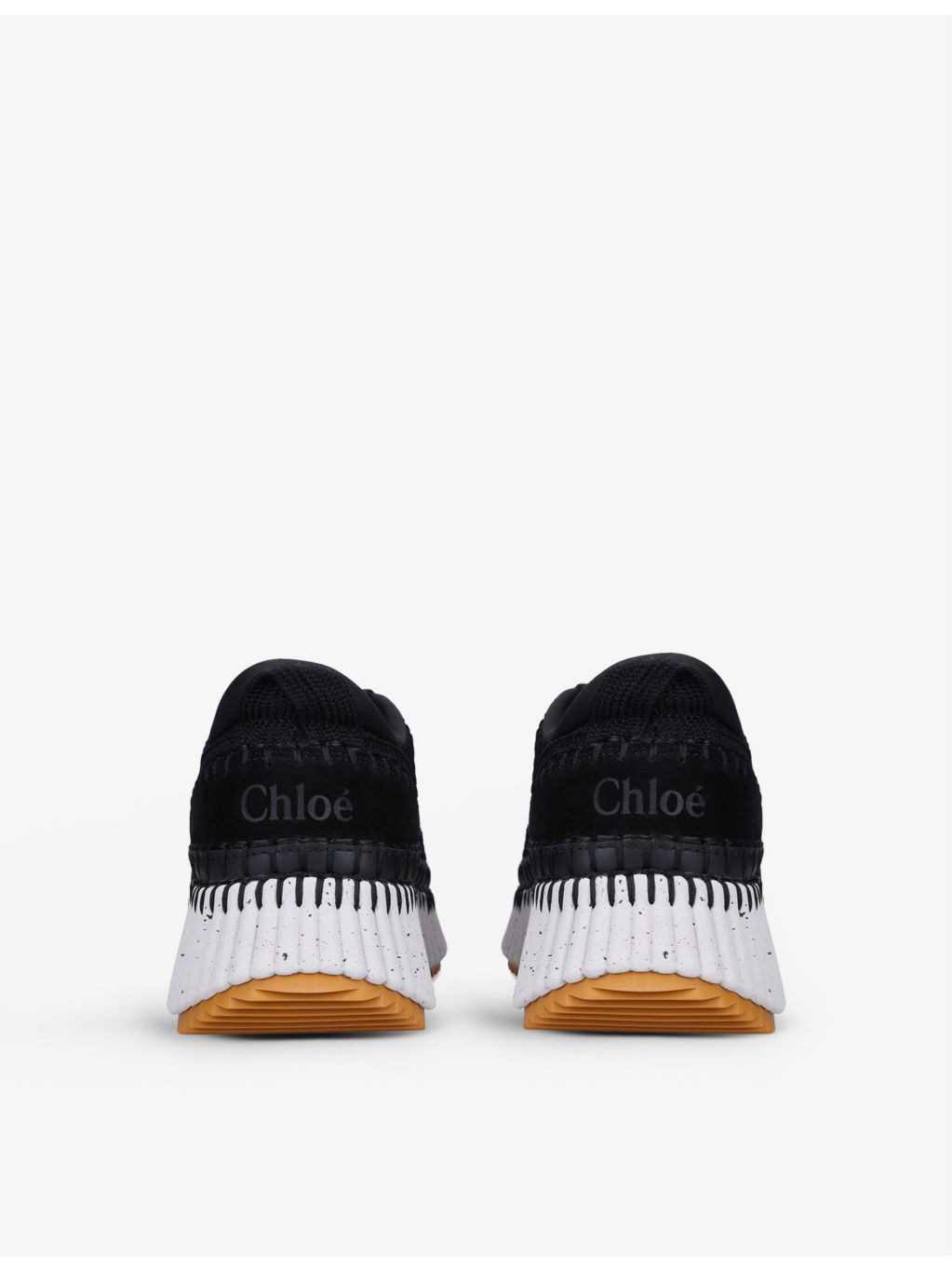 Nama embroidered suede and recycled mesh trainers - 4