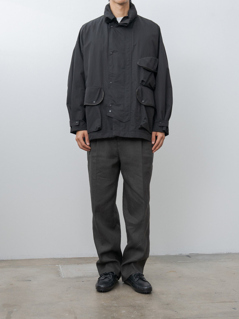 KAPTAIN SUNSHINE Linen Silk Mesh Shoecut Slacks - Ink Black outlook