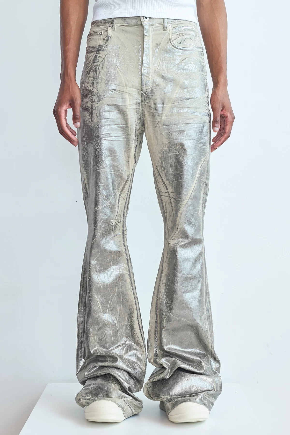 Rick Owens Drkshdw Bolan Bootcut Jeans Palladium - 4