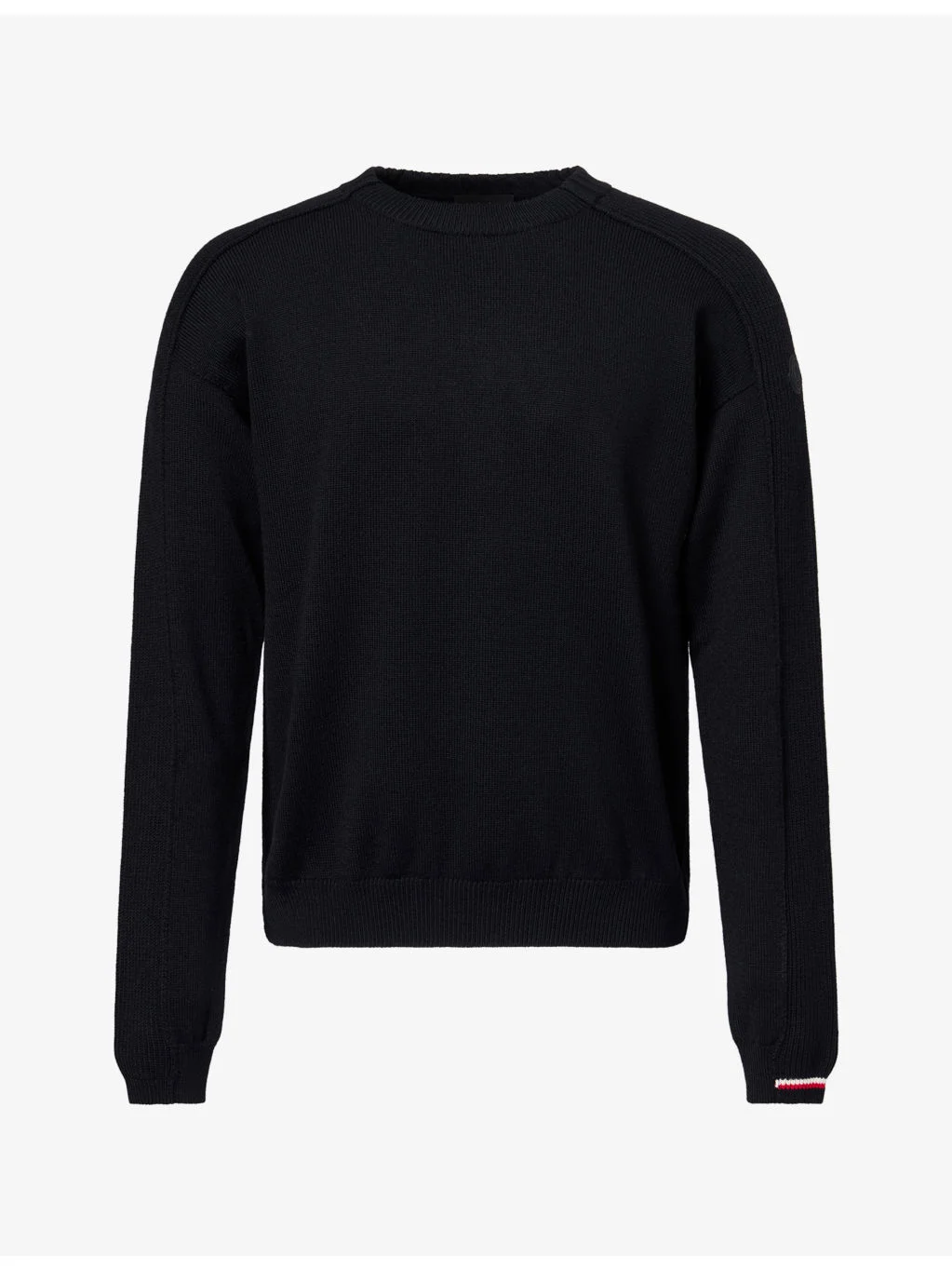 Striped-Trim Wool Jumper - 1