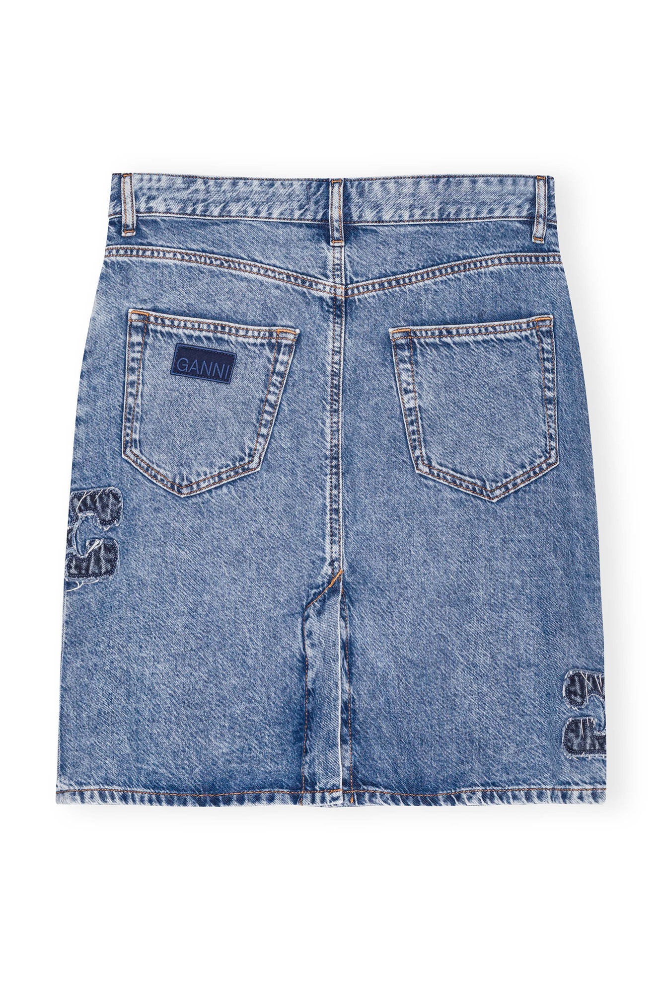 BLUE DENIM SKIRT - 2