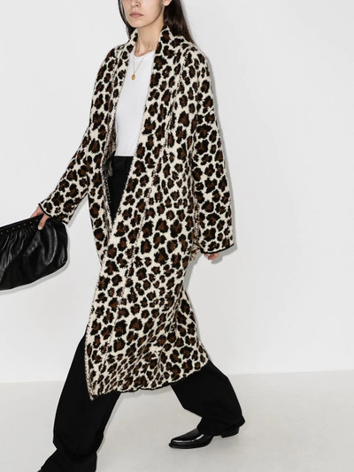 Alanui leopard bouclé wrap coat outlook