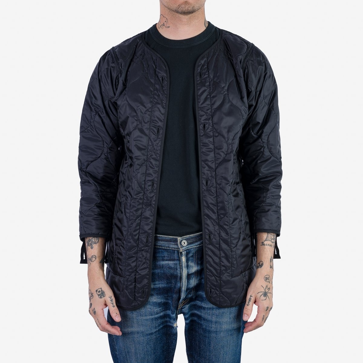 IHM-38-BLK 5oz Quilted Lining M-51 Type Field Coat - Black - 7