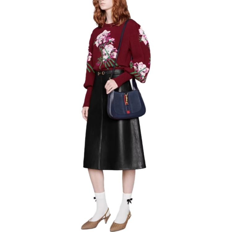 (WMNS) Gucci Floral-intarsia Wool Jumper 'Burgundy' 664326-X1274-6412 - 3