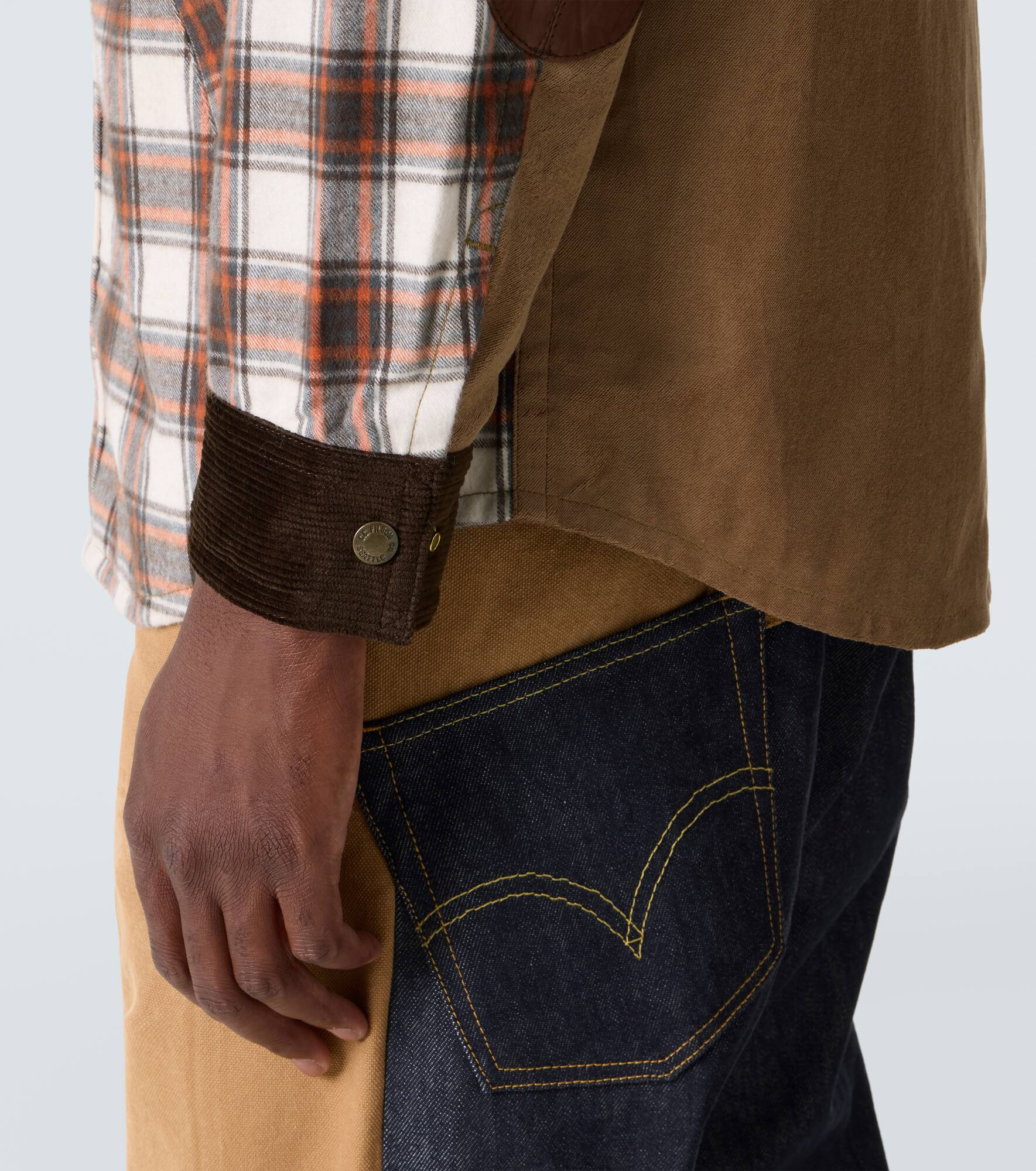 Checked cotton flannel jacket - 6
