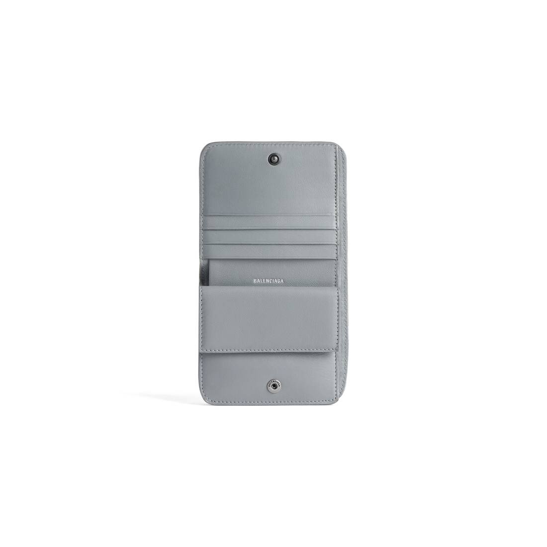 Women's Monaco Flap Coin And Card Holder Metallized in Silver - 3