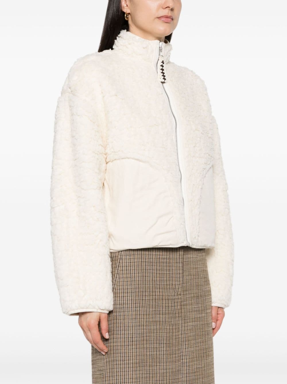 + zip-up teddy jacket - 3