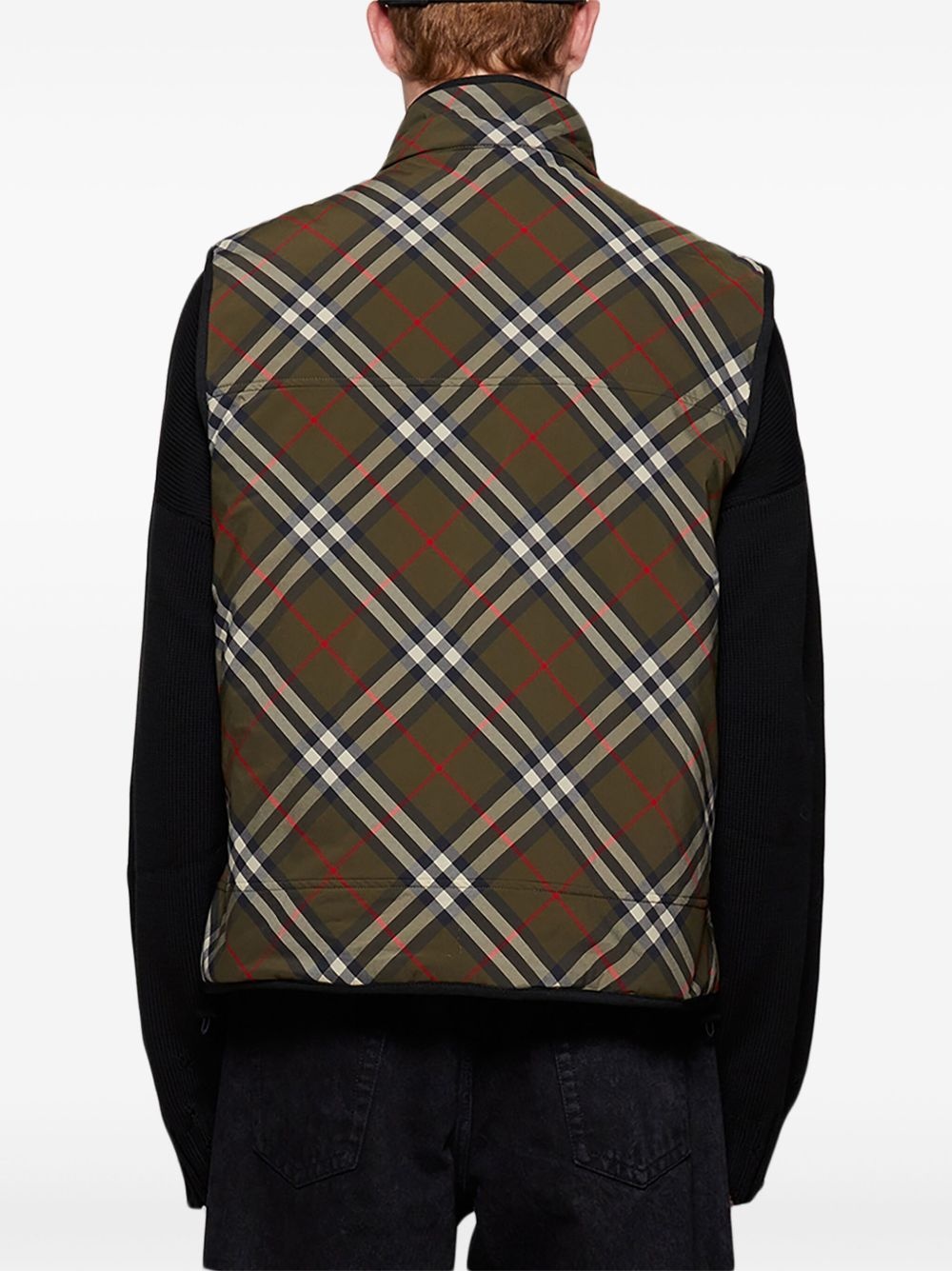 checked gilet - 5