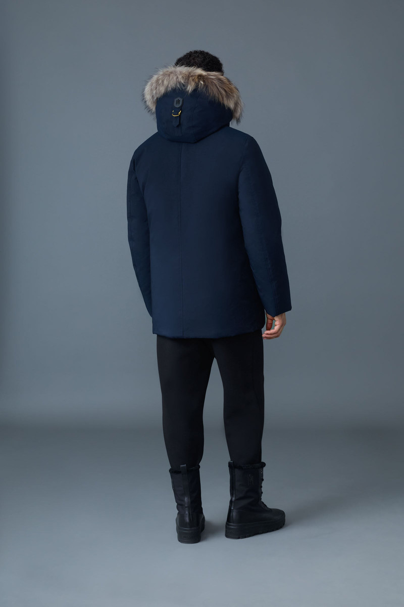 EDWARD-F 2-in-1 down parka with hooded bib and natural fur for men 5