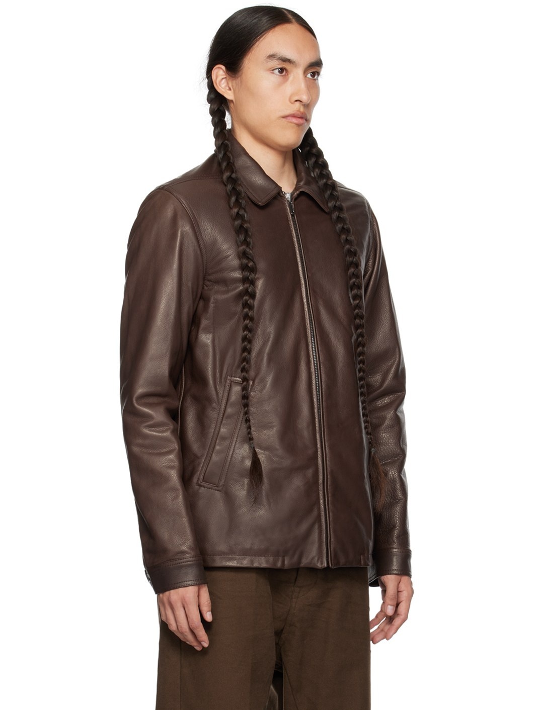 Brown Brad Leather Jacket - 2