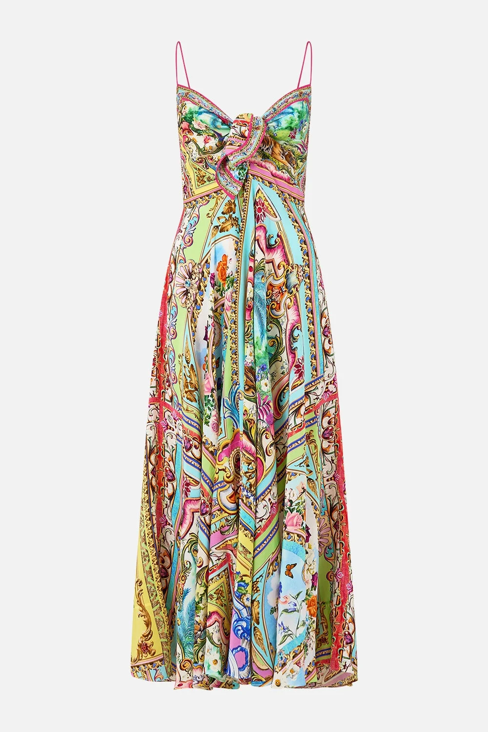 LONG DRESS WITH TIE FRONT - 1