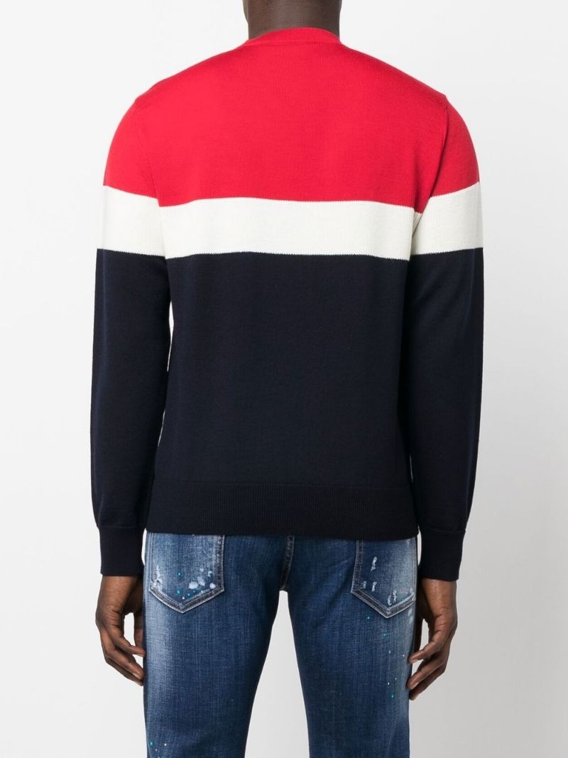 colour-block wool jumper - 4