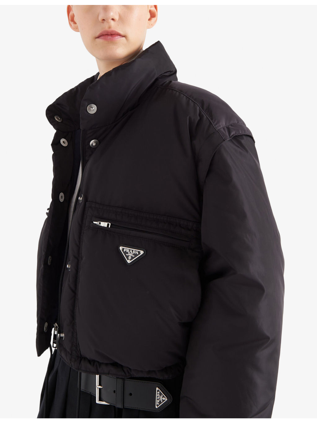 Re Nylon Cropped Padded Down Jacket - 3